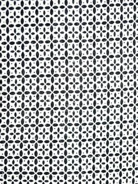 Black and white fabric texture with abstract geometric fine pattern close-up Stock Photos