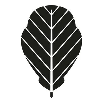 Black and white feather simple vector icon Illustrazione stock