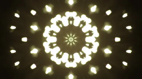 Black and white figured circle kaleidoscopic pattern like snowflake. Vidéo 47056845