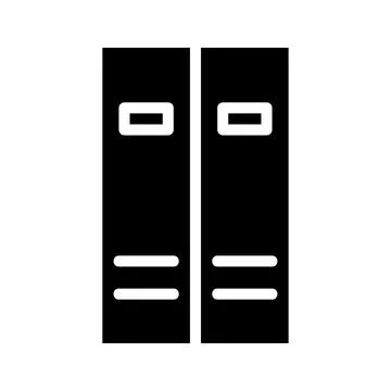 Black and white file folder icon. Concept of organization, storage, and arc.. イラスト素材