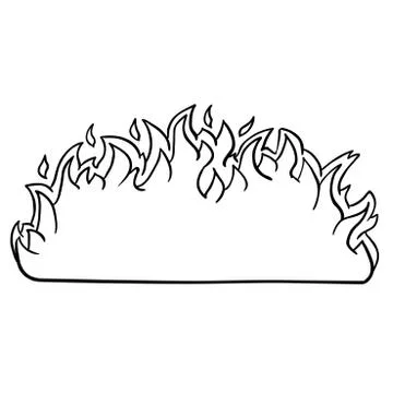 Black and white fire border Stock Illustration
