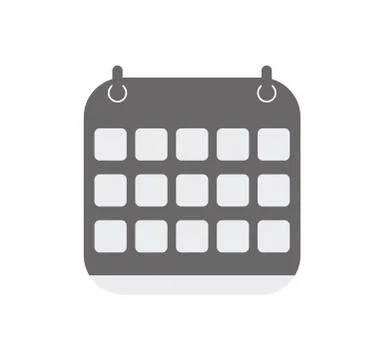Black and white flat calendar icon - vector 스톡 일러스트