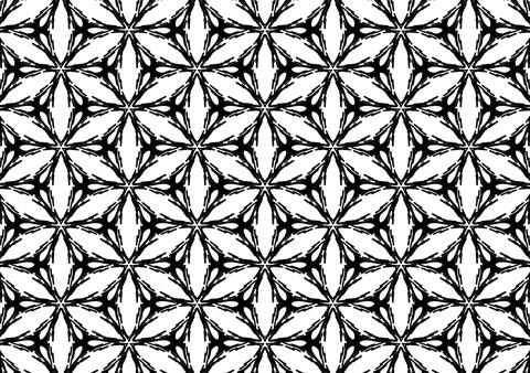 Black and white floral pattern for coloring, background, fabric pattern. Illustrazione stock