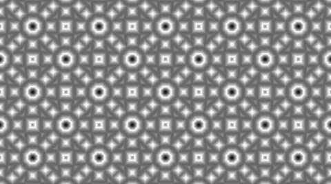 Black and white flower pattern animation Stock Footage 65165939