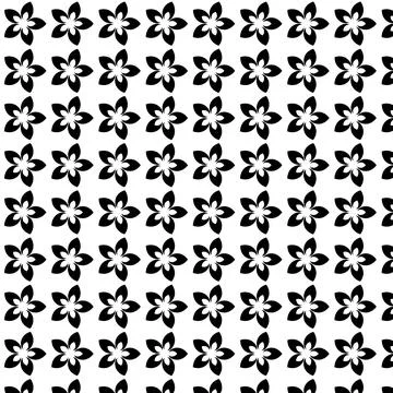 Black and white Flower pattern Stock Illustration