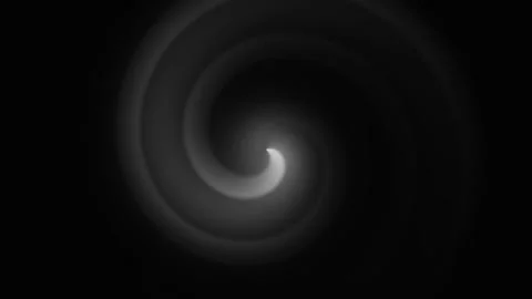 Black and White Fluid Smoke Vortex Seamless Loop Stock Footage 342350311