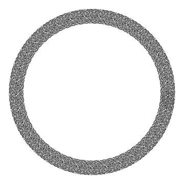 Black and white frame. Round pattern in form of mandala. Decorative border with Stock Illustration
