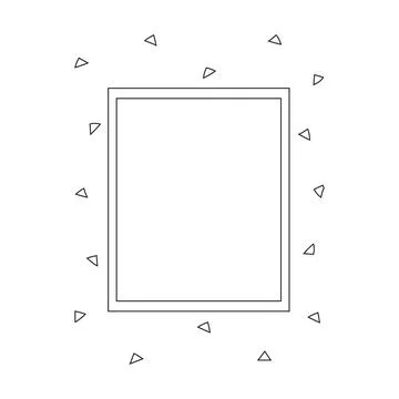 Black And White Frame With Small Triangles Confetti Border Vector Illustratio Stock Illustration