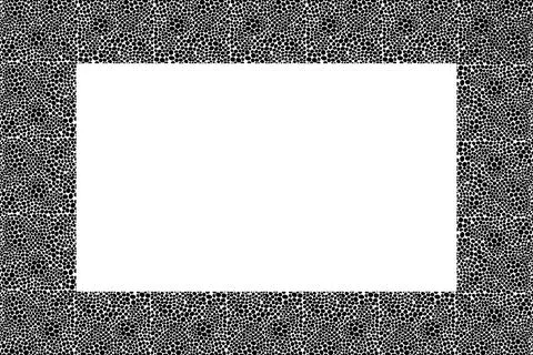 Black and white frame. Squared pattern. Decorative border with animal ornament Stock Illustration