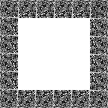 Black and white frame. Squared pattern. Decorative border with animal ornament 스톡 일러스트