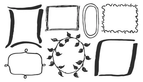 Black and White Frames Card Vector Illustration 스톡 일러스트