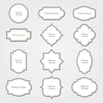 Black and white frames set Stock Illustration