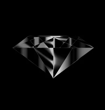 Black and white gem Stock Illustration