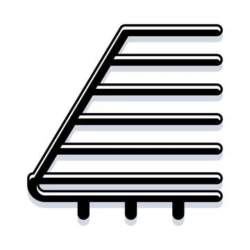 Black and white geometric abstract lines icon design Illustrazione stock