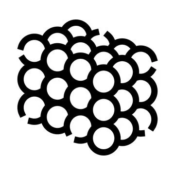 Black and white geometric circle pattern cluster Illustrazione stock