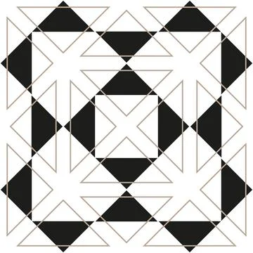 Black and white geometric creative, seamless pattern Stock Illustration