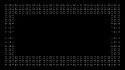 Black and White with geometric figures, Dots Frame Stock Footage 266574559