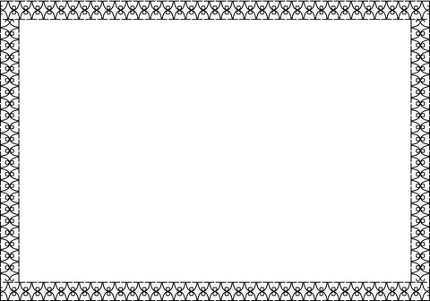 Black and white geometric frame border template vector illustration Stock Illustration