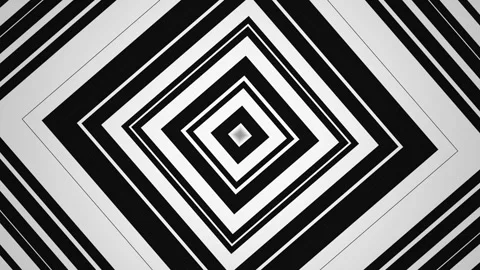 Black and white geometric lines create a diamond pattern Stock Footage 339359342