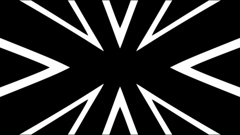 Black and white geometric pattern moving in a rhythmic loop Video stock 333936333