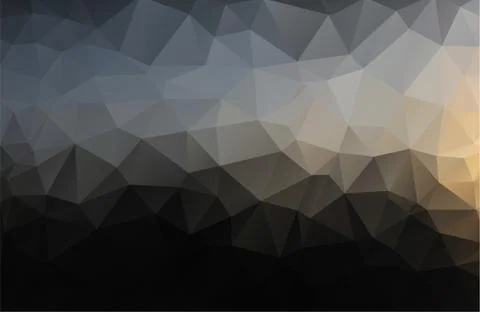 Black and white geometric pattern, triangle polygon design, vector background イラスト素材