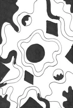 Black and white geometric pattern for background Stock Illustration