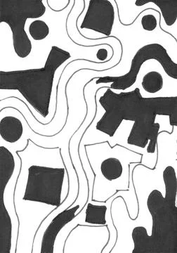 Black and white geometric pattern for background Stock Illustration