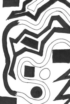 Black and white geometric pattern for background Stock Illustration