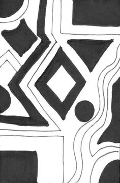 Black and white geometric pattern for background Stock Illustration