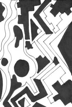 Black and white geometric pattern for background Stock Illustration