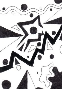 Black and white geometric pattern for background Stock Illustration