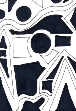 Black and white geometric pattern for background Stock Illustration