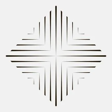 Black and white geometric pattern in rhombus shape Stock Illustration