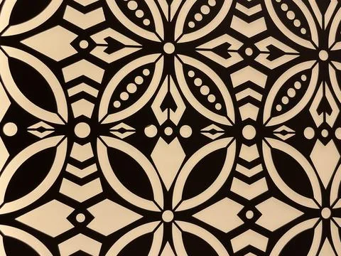 Black and white geometric pattern. Abstract decorative backdrop Foto stock
