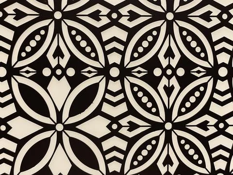 Black and white geometric pattern. Abstract decorative backdrop Stock Photos
