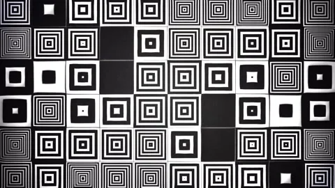 Black and white geometric square pattern seamless loop background motion gr.. Stock Footage 346219068