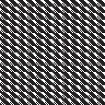 Black and White Geometric Texture Knitting Grid seamless pattern design Stock Illustration