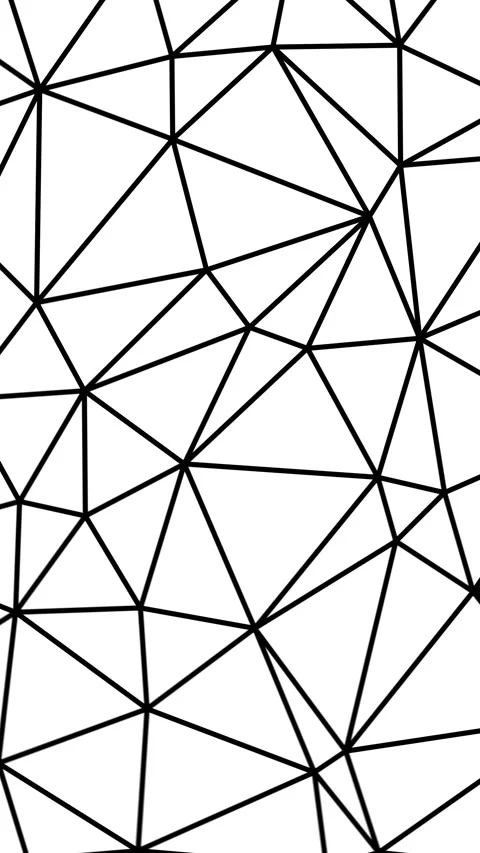 Black and White Geometric Wireframe Abstract Looping Animation Vertical Video Vídeos de archivo 346972906