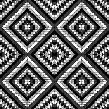 Black and white geometrical pattern Stock Illustration