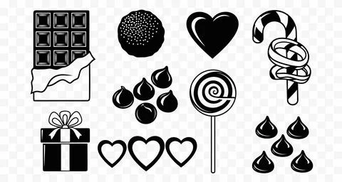 Black and white gift box with ribbon and blank banner Stock Illustration