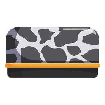 Black and white giraffe pattern clutch bag with gold clasp Stock Illustration