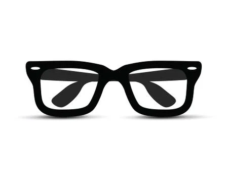 Black and white glasses Stock Illustration