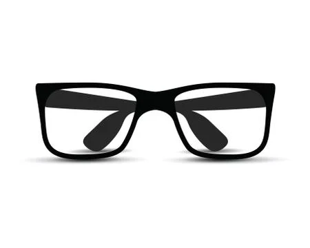 Black and white glasses Illustrazione stock
