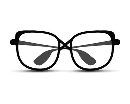 Black and white glasses Stock Illustration