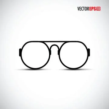 Black and white glasses 스톡 일러스트