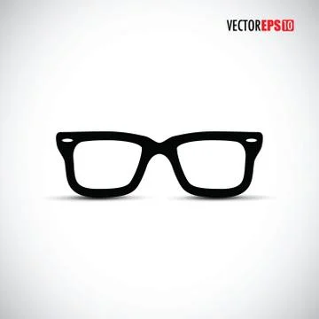 Black and white glasses Stock Illustration