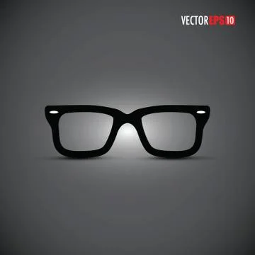 Black and white glasses Stock Illustration