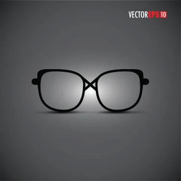 Black and white glasses Stock Illustration