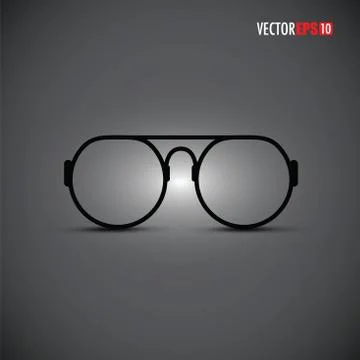 Black and white glasses 스톡 일러스트