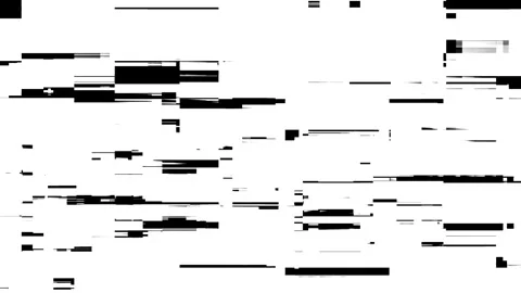 Black and white glitch effect, abstract animated background Stock Footage 257908542